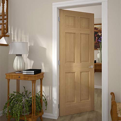 6-Panel Door Interior Slab, Solid Pine (80X30) #TOP2