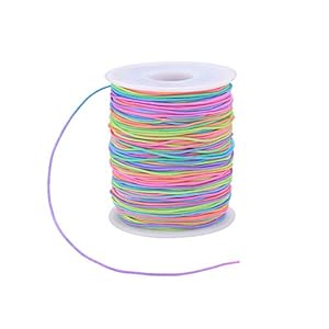 Xiaomoyu Elastisches Faden Regenbogen Gummiband 100m