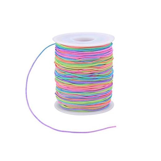 Rainbow Colored Elastic Beading Cord