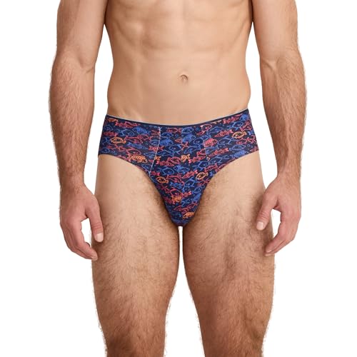 Jockey Men's Underwear True Style Bikini - 3 Pack, Something Fishy/Malibu Red/Ocean Coral, M2
