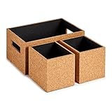Gift Decor Caja Decorativa Marrón MDF Corcho (3 pcs)