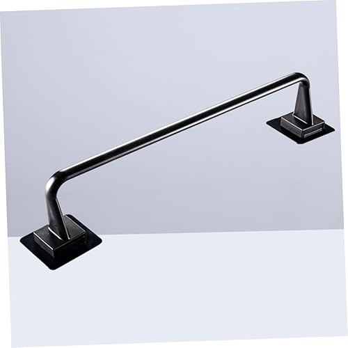 Miniatura 6 de Uonlytech Toallero negro multiusos para colgar en la pared, estantes para colgar toallas de mano, estante para toallas de dormitorio universitario,