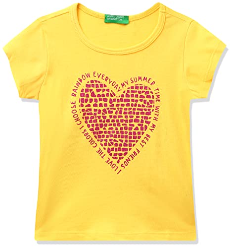 Image of United Colors of Benetton Baby-Girl's Solid Regular Fit T-Shirt