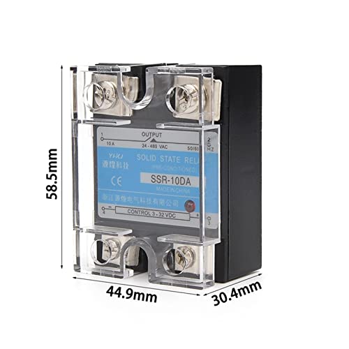 Relais à semi-conducteurs SSR 40DA à commutation silencieuse et protection thermique