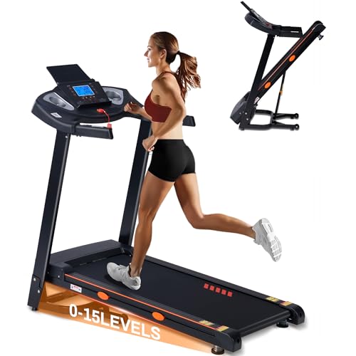 ECHANFIT 15% Auto Incline Treadmill Foldable Treadmills for