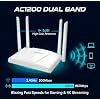 WiFi Router AC1200 Dual Band - Wireless Internet Router for Home | Gigabit Ethernet Ports, 4 High-Gain Antennas, VPN Support | Gaming Router 2500 Sq Ft Long Range Coverage