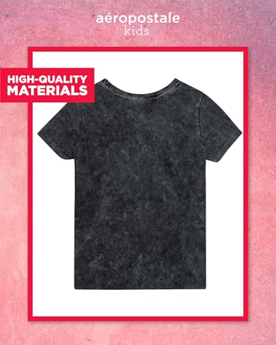 Image of Girls T Shirts - Soft Cotton Blend Short Sleeve Cute Graphic Tees - Classic Crewneck Logo Tee Girls Shirts (Sizes: 4-16), Size 14-16, Gray Heather