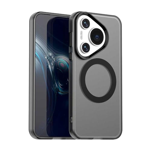 Pzwoxukhov Compatible with Huawei Pura 70 Case Cover,Supports Wireless Charging,Shockproof Magnetic Phone Case，Compatible with Huawei Pura 70 Case Black