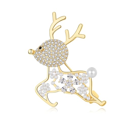 Image of Enamel Brooch Pin For Women Men, Vintage American Flag Crystal Lapel Pin, Christmas Brooch Suit Dress Clips Accessory Gift