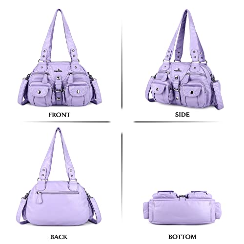 Image of Angel Kiss Hobo Crossbody Purses for Women Shoulder Bag Multipocket Soft Hobo Purses Removable Strap Leather Handbags