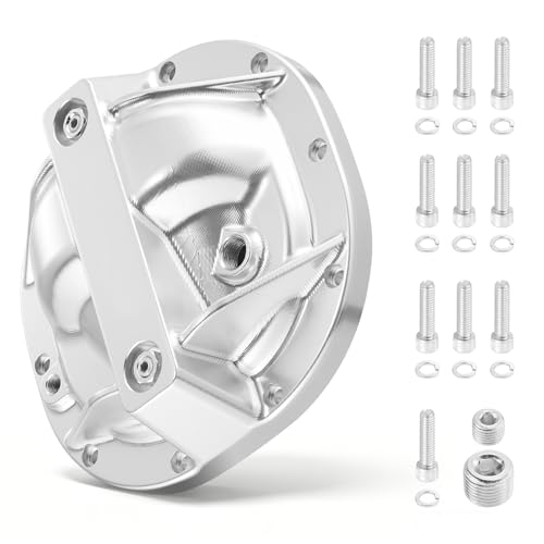 SPELAB 8.8 Rear Differential Cover Compatible with Ford F150 Mustang Explorer Ranger Bronco with 10 Bolts Billet Aluminium Alloy Siver