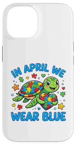 4���ɂ́uBlue Autism Turtle Men Women Kids Boys �X�}�z�P�[�X iPhone 14 �p