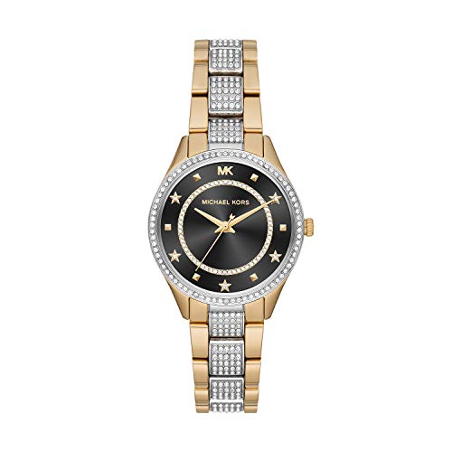Michael Kors Women's Lauryn Quartz Watch with Stainless Steel Strap, Gold, 16 (Model: MK4403)