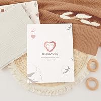 Bearmoss Moltontücher Baby 100% Baumwolle Weiche Spucktücher Baby,Atmungsaktiv und Extrem Saugfähig Musselin Tuch für Saugstark Mulltücher 6er 60x60 cm (Braun-Grün) – Ansicht 7