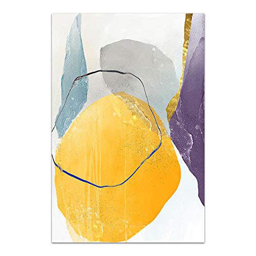 U/N Cuadro en Lienzo, p�ster Dorado, Sala de Estar, Dormitorio, Rojo, Azul, Imagen Abstracta, Arte de Pared, decoraci�n para el hogar, decoraci�n-2