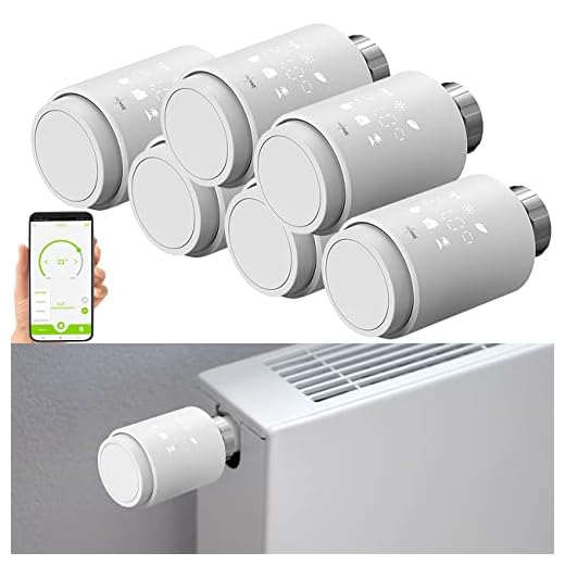 revolt Heizkörperregler: 6er-Set programmierbare Heizkörper-Thermostate mit Bluetooth und App (Heizungsventil)
