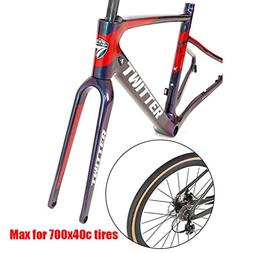 image for QHIYRZE Carbon Fiber Road Bike Frameset Discoloration Disc Brake Bicyc
