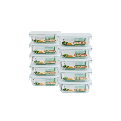 Pote Hermético Vidro Haushop Kit 10 Potes De Vidro com Tampa Reforçado Firme