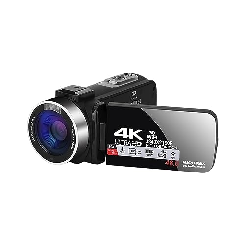 Caméra vidéo numérique 4K caméscope vlog DELURA enregistreur portable HD