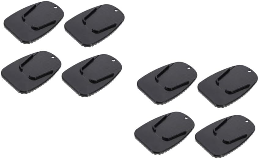 8pcs Motorcycle Side Stand Pads Lightweight Kickstand Cushion for Stabilizing Motorbikes Portable and Easy to Use Black