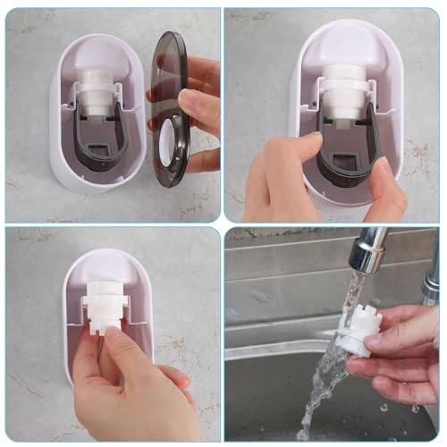 Toothpaste Dispenser Automatic Toothpaste Squeezer Wall Mounted for Bathroom Automatic Toothpaste Squeezer with Super Sticky Suction Pad for Kids and Adult - Thumbnail 4