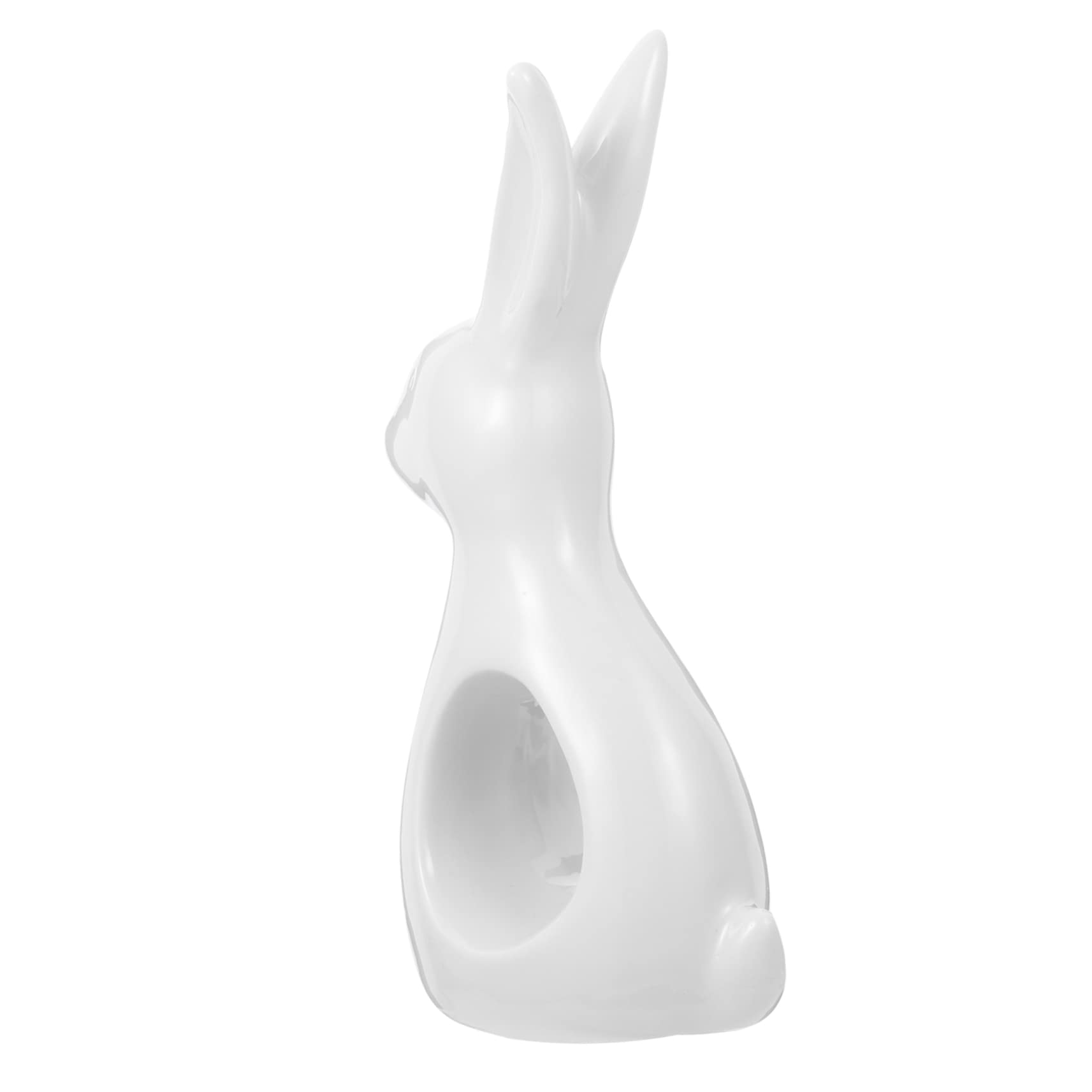 LIFKOME Coniglio Ceramica Ornamento da Tavolo Forma di Coniglio Decorazione in Ceramica da Tavolo Statuina per Casa