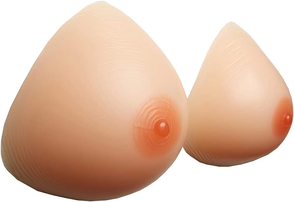 1 Pair Triangle Silicone Mastectomy Breast Form Bra Insert Pads and Enhancement, Prosthetic Breast for Transgender,8XL/2800g/1pair