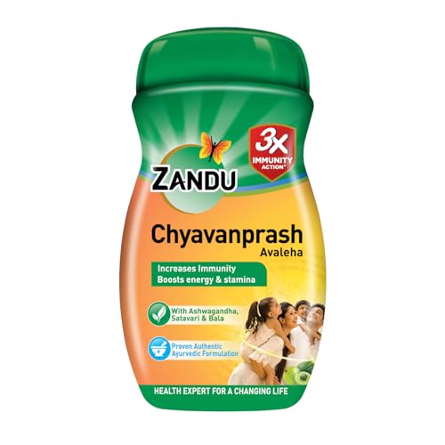 Zandu Chyawanprash Avaleha 910 g | Scientifically proven immunity booster | Boosts energy, stamina and memory | Powerful Ingredients to protect from common infections and illness | Great Taste