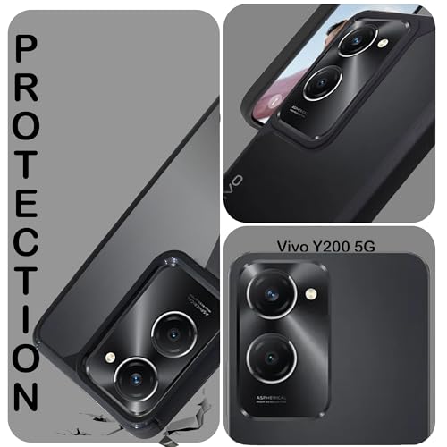 Image of A rtistque Hard Clear Back Cover Case for iQOO Z9 Lite 5G / Vivo T3 Lite 5G | Shockproof TPU | Acrylic Armor | Stylish Protective Design - Transparent