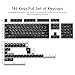 XVX Black Japanese Keycaps, Double Shot PBT Keycap Set, 146 Keys Cherry Profile WOB Keycaps Fit for Cherry Gateron MX Switches Mechanical Gaming Keyboard