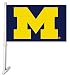 NCAA Michigan Wolverines Car Flag with Free Wall Brackett