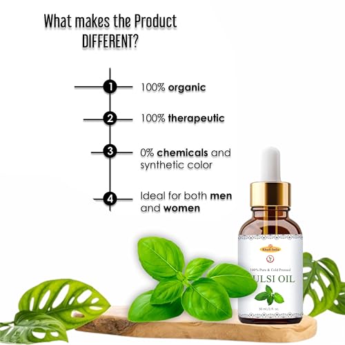 Image of Khadi Pure Coldpressed Tulsi Oil, 30 ml