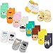 XM-Amigo - 22 pares de calcetines de bebé, con diseños impresos de animales de dibujos animados, calcetines antideslizantes, para bebés