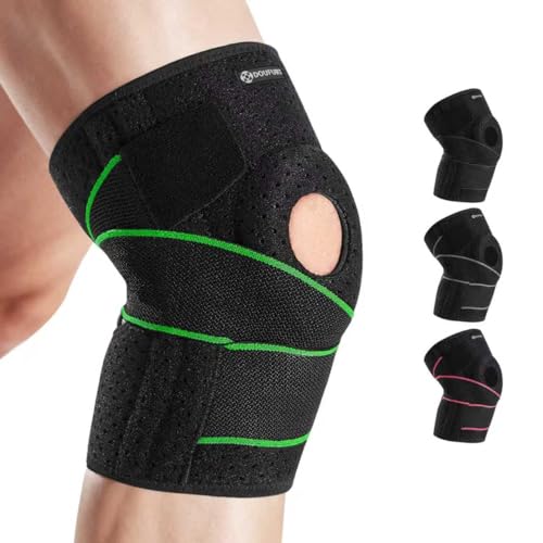 Image of DOUFURT Knee Brace for Men & Women, Side Stabilizers & Patella Gel Pads | Plus Size Adjustable Knee Brace Support Relieves Meniscus Tears, Knee Pain, Arthritis, ACL /MCL Recovery, Daily Activities