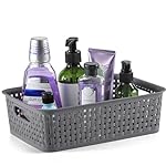 NETANY Plastic Storage Baskets - 8 Pack, Gray, Durable, Easy to Use, Flexible, Multi-Purpose, Ideal for Closets, Cabinets, Shelves, Countertops - Image 2