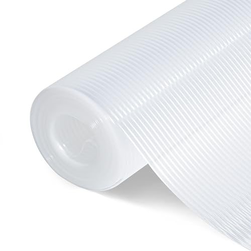 Shelf Liners for Kitchen Cabinets, Drawer Liner, Non-Slip Cabinet Liners. EVA Material, Non Adhesive Shelf Liners, Fridge Liner. Strong Grip Cabinet Liner. Water & Oil Proof. Clear 240" L x 12" W