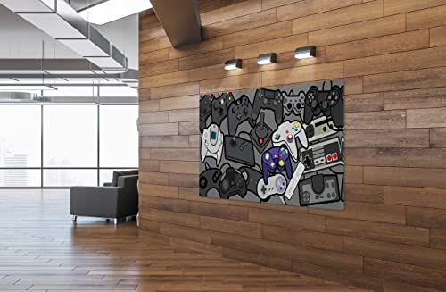 Spiritualhands Canvas Art Video Game Room Decor For Adults, Board Game Wall Decor Video Game Posters, Gamer Room Decor For Boys Bedroom, Game Tile Wall Art For Basement Game Room Decor (Game Room Consoles, 30" X 40" - Ready To Hang) #TOP3
