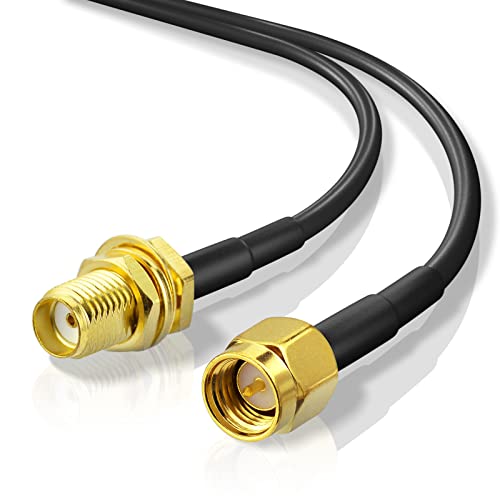 Superbat SMA Kabel 2m - WLAN Antenne Verlängerungskabel Antennenkabel, verlustarmes HF Koaxialkabel für WiFi Antenne,4G LTE, 5G Modem，Router, Ham Radio/GPS/WiFi/SDR Ausrüstung