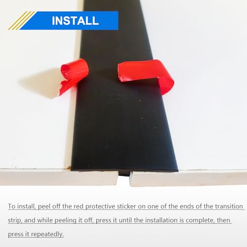 Flexible PVC T-Molding Transition Strips,Self-Adhesive Floor Divider Strip by ZEYUE - Used condition - Image 4