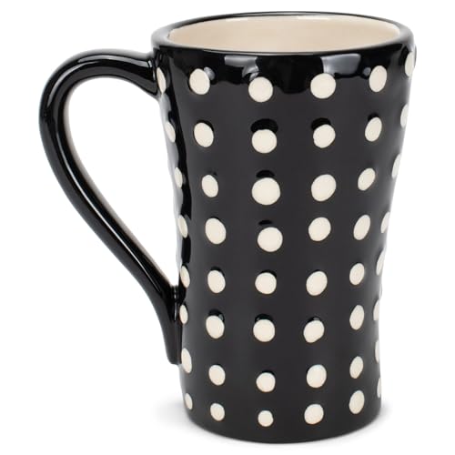 Taza de cerámica con puntos blancos y corazón rojo verde miniatura 5