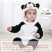 MICHLEY Unisex Baby Winter Hooded Romper Flannel Panda Style Cosplay Clothes,70cm-(2-5months),Panda