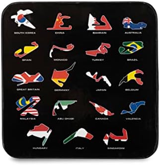 Xpressions 4 U Racing Circuit Tracks Collage F1 GP Ceramic Coffee Mug + Coaster Gift Set Licensed Product