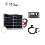 VIASOLAR Kit solar 50W Pro 12V placa solar panel monocristalino para autocaravana furgoneta