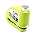 OMVOVSO Disk Alarmschloss Motorrad Alarm, Motorrad-Alarm Disk-Sperre Alarm Wasserdicht Ton Fahrräder Scooters Bremsrad Disk-Sperre,Gelb