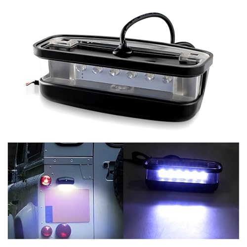 Lámpara con forma número LED para solucionar fallos de luz de matrícula en Defender 5