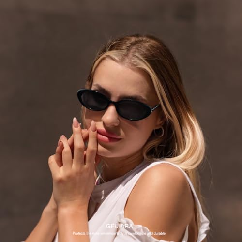 Retro Oval Sunglasses for Women Men UV400 Protection 90s Sunnies Vintage Small Frame Lightweight Sun Glasses3
