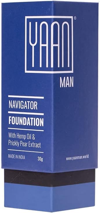 YAAN MANFoundation for Men Face Makeup | With the Goodness of Hemp Oil & Prickly Pear Extract | For Fair Skin Tone | For Even, Natural, and Uniform Look | For All Skin Type (Light), 30 gm