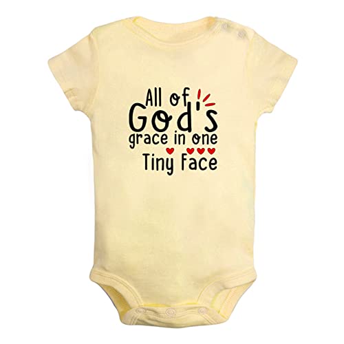 All of God's Grace in One Tiny Face Funny Bodysuits, Newborn Baby Romper, Infant Jumpsuits, 0-24 Months Babies Outfits