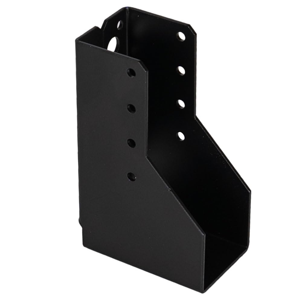 Heavy Duty 2mm Thick Black Concealed Joist Hanger for Gazebo Pergola or Carport | Pergola Timber Connector (48x96mm)