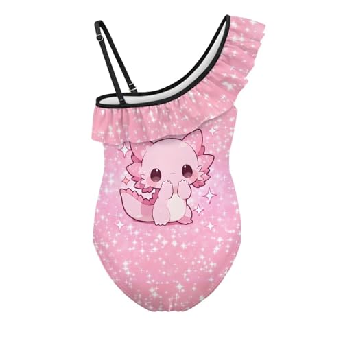 Image of Girls Swimsuit One Piece Ruffle Swimsuit Non-Slip Straps UPF 50+ for Girls Size 3-14 Years